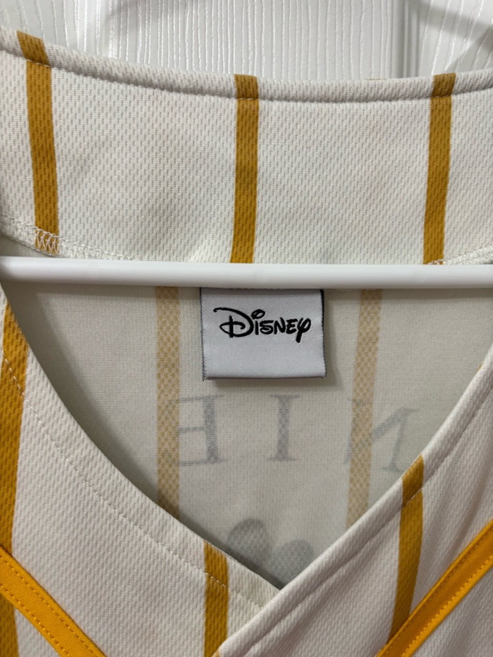 Disney Winnie The Pooh Pinstripe Button Down  Baseball Jersey Women’s Size - Picture 5 of 8